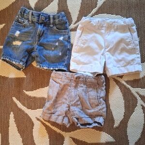 J. Crew Kids Denim, Light Blue, and Gray Shorts Set
